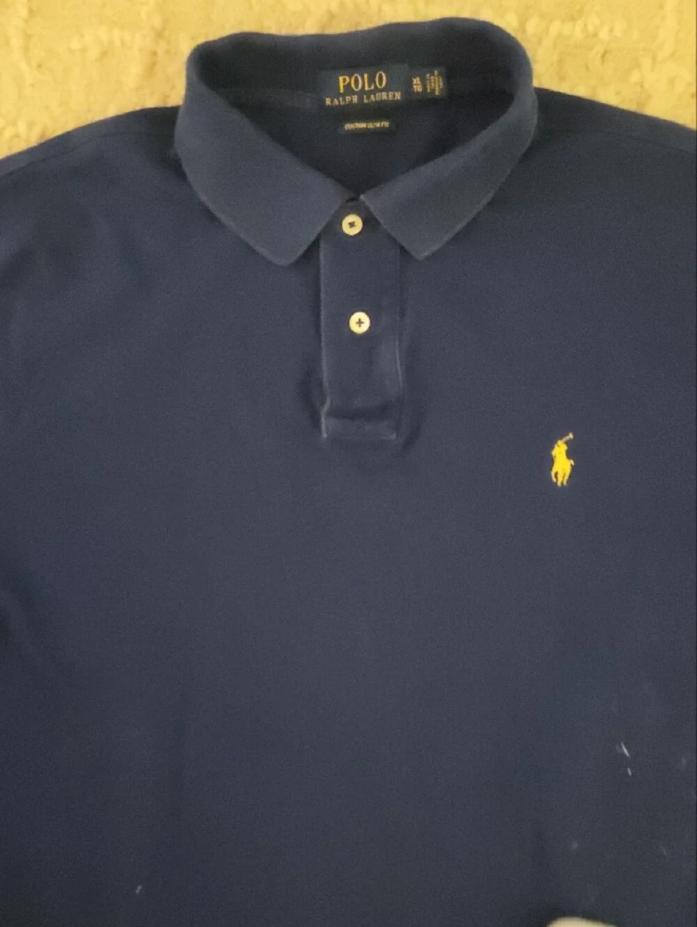 Polo by Ralph Lauren Blue Polo with Yellow Pony, XL Slim Fit